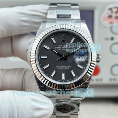 WKD Factory Swiss Replica Rolex Datejust II 3235 Automatic Grey Dial 904L Watch 